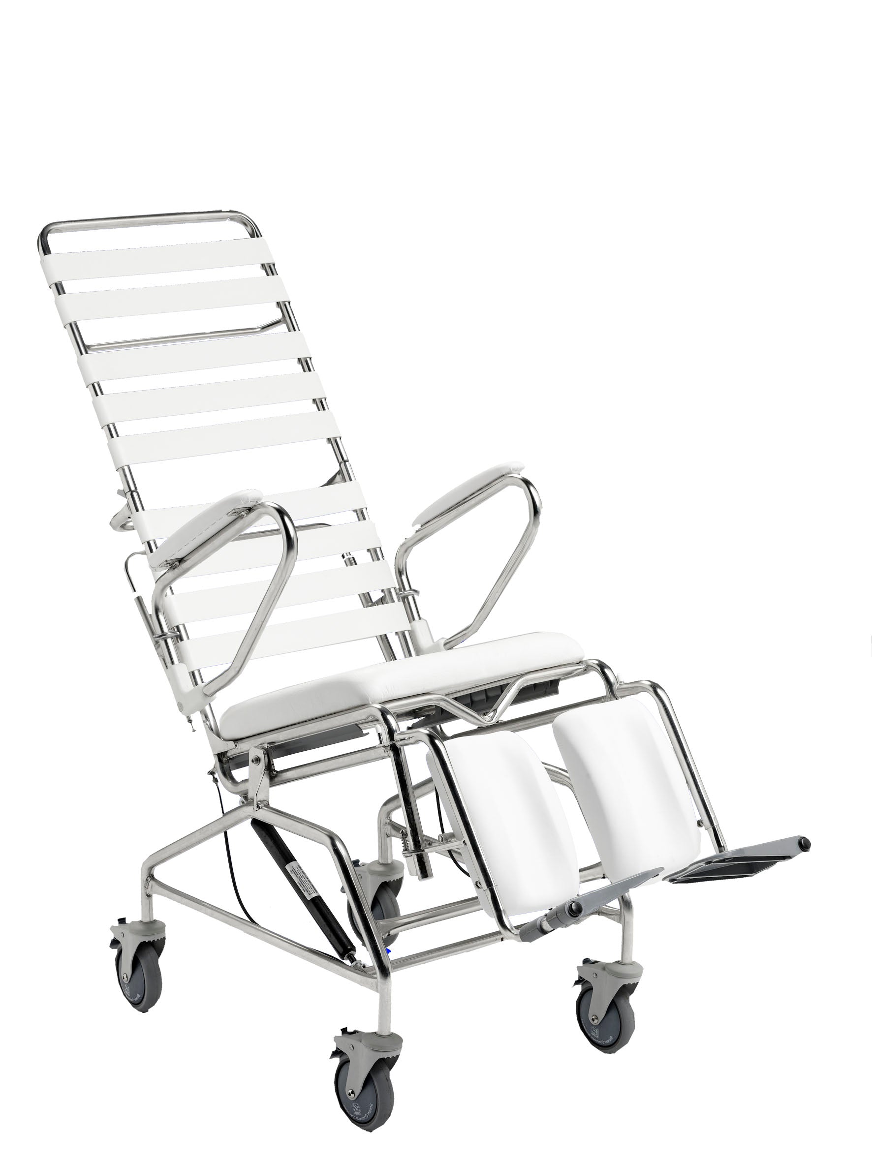 KCare Tilt in Space Transporter Commode with Swingaway Padded Armrest