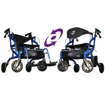 Fusion Side Folding Walker/Wheelchair - Pacific Blue