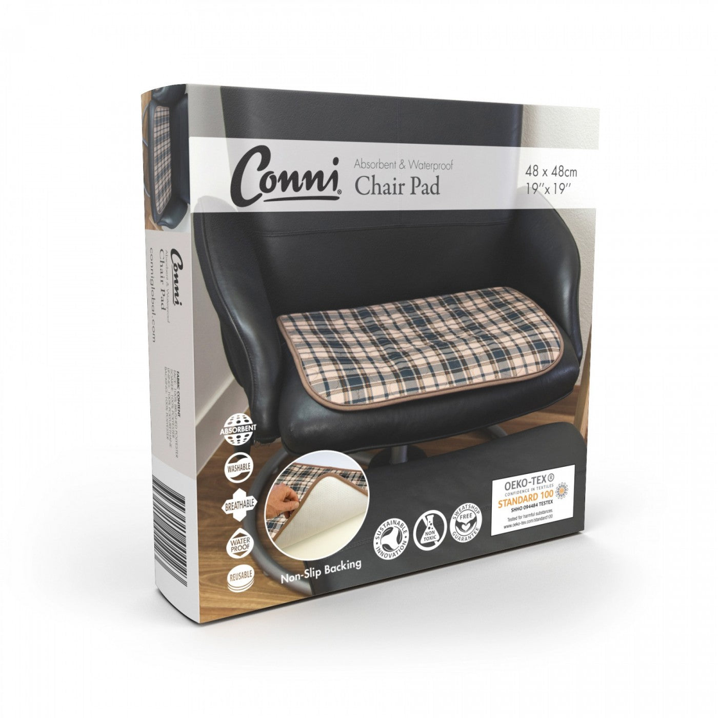 Conni Chair Pad Small - 48x48cm Charcoal
