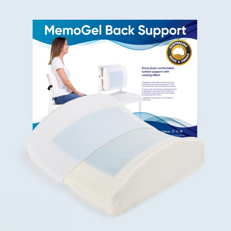 Memo Gel Back Support - Cooling Back Pain Relief Chair Cushion
