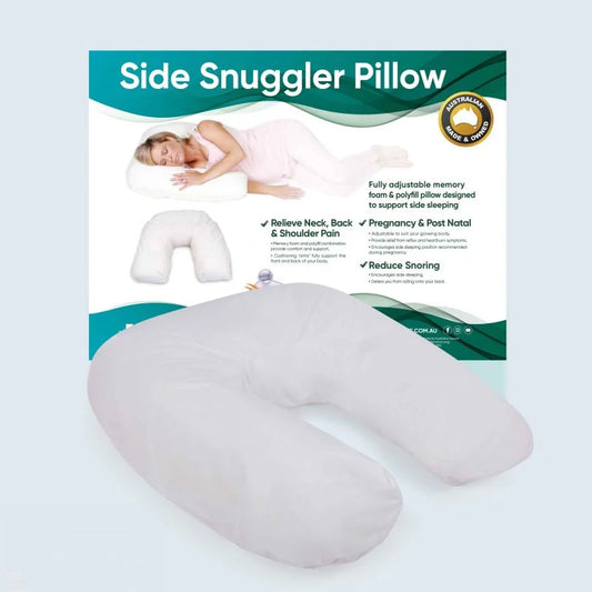 Side Snuggler PiIlow with White Slip