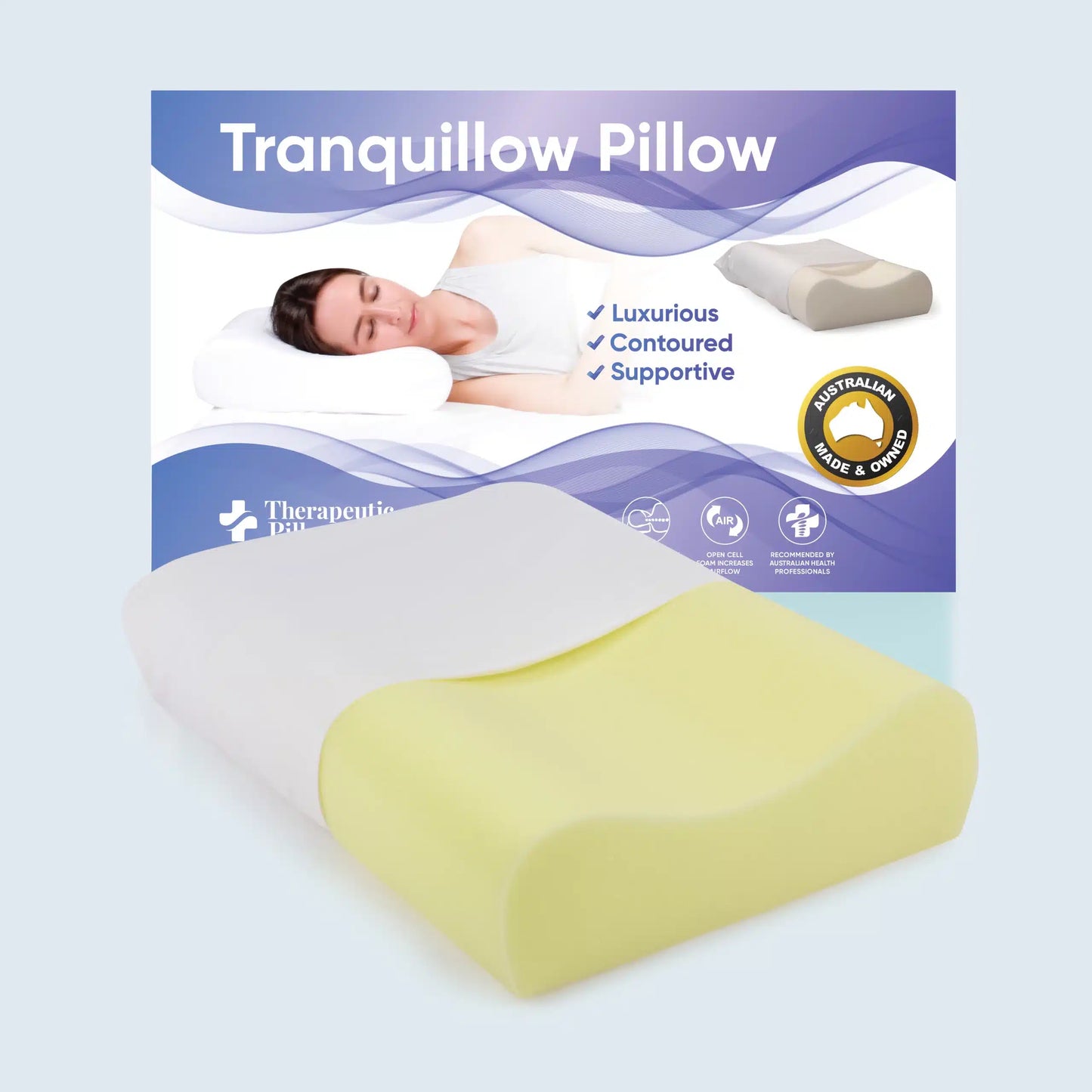 Tranquillow Pillow Contoured Support Memory - Medium
