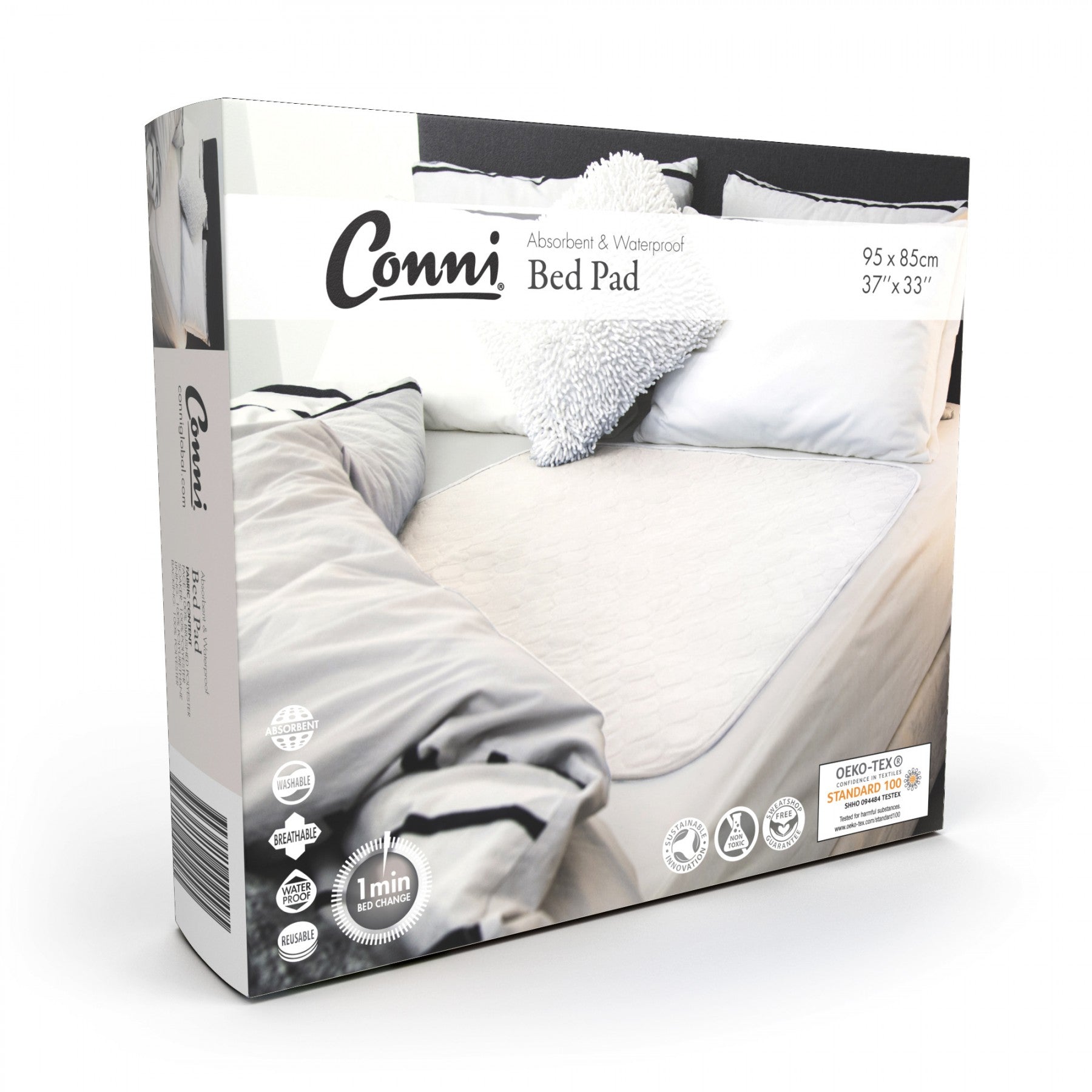 Conni Bed Pad Mate - 85x95cm White
