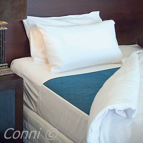 Conni Max Bed Pad with Tuckins - 1mx1m Teal Blue