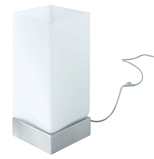 Touch Lamp with Impact Resistant Square Shade