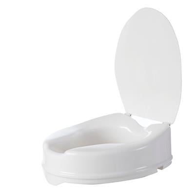 Toilet Seat Raiser with Lid 60mm White