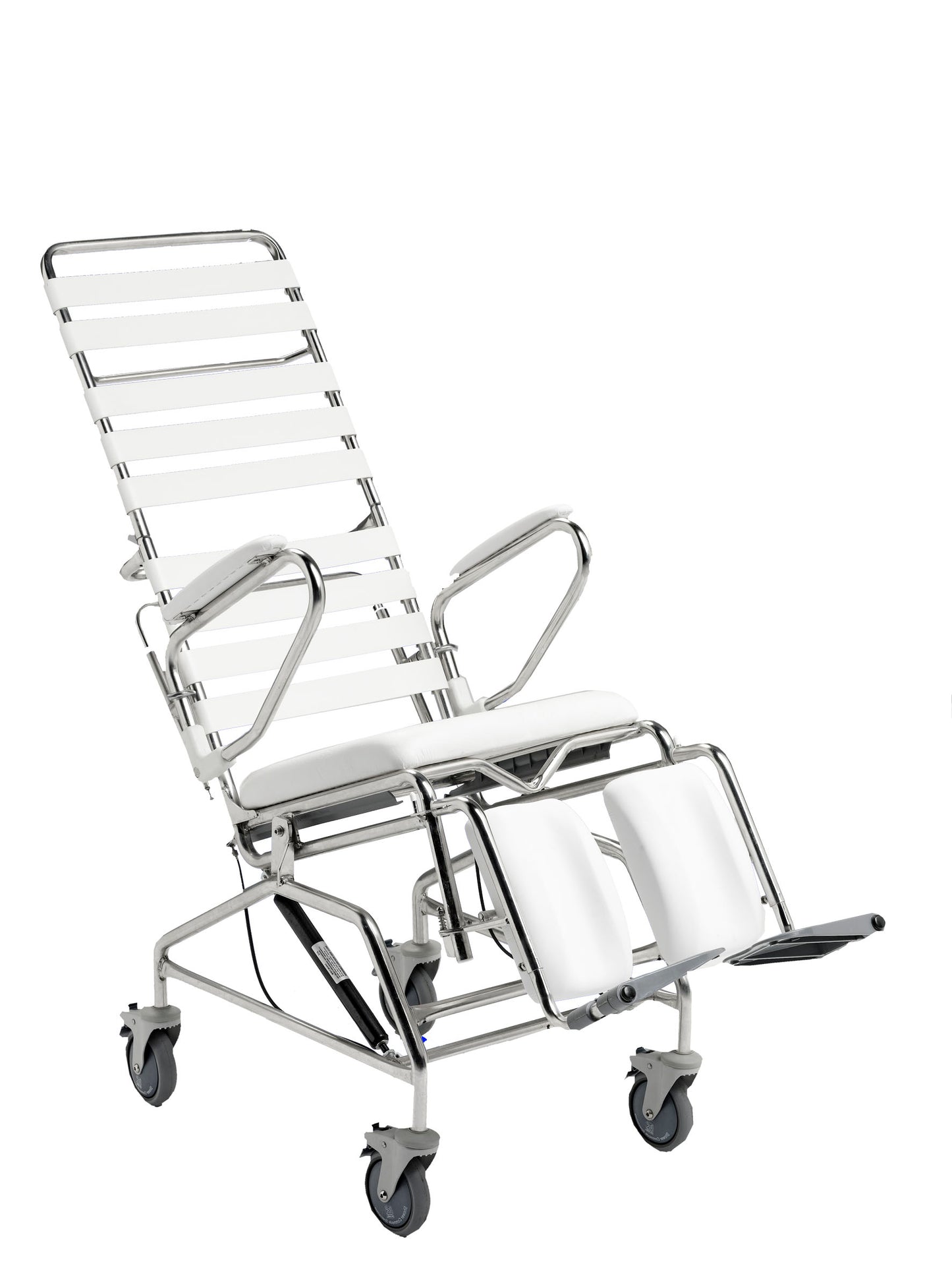 KCare Tilt in Space Transporter Commode with Swingaway Padded Armrest & Side Panels