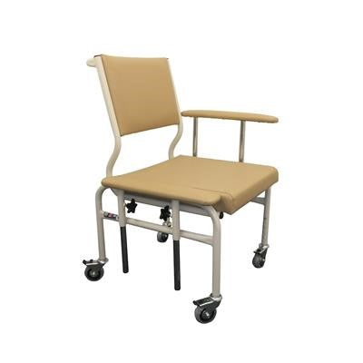 Kingston Mobile Chair with Drop Side Arms - 60cm - Fawn Vinyl