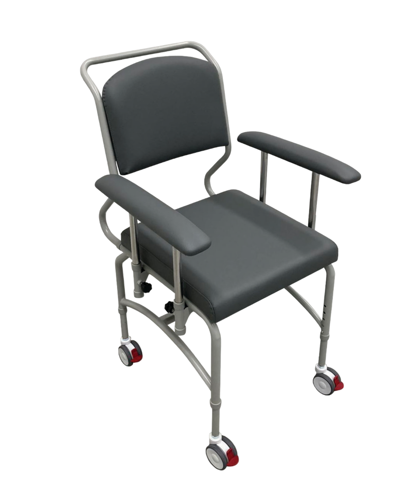 Kingston Mobile Chair with Drop Side Arms Greystone