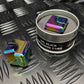 Kaiko Square Spinning Cube in Oil Slick Metal Spinning Cube Fidget